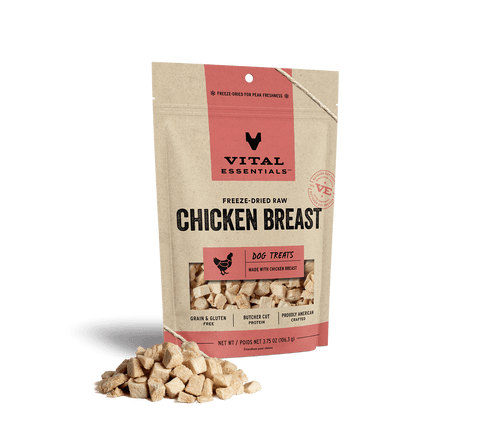 Vital Essentials Freeze-Dried Chicken Breast Dog Treats 3.75oz