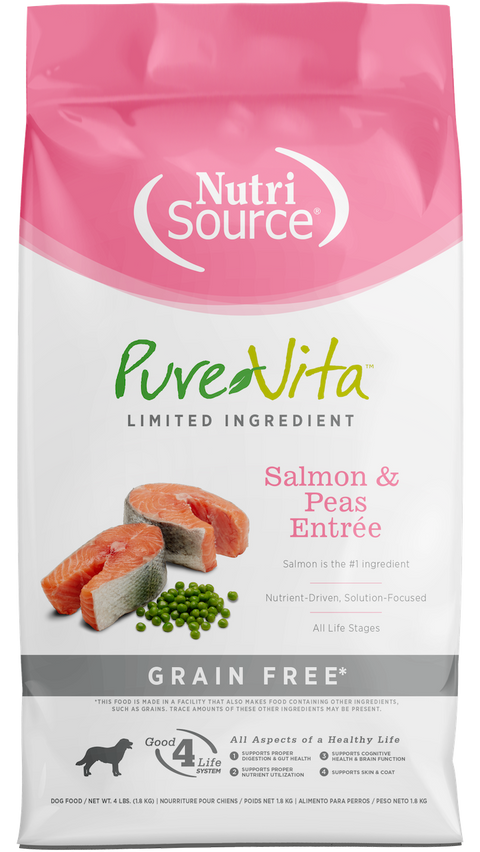 Pure Vita LID GF Salmon & Peas Entree 4lb