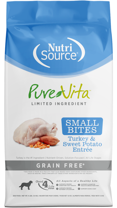 Pure Vita LID GF Turkey & Sweet Potato Entree Small Bites 4lb