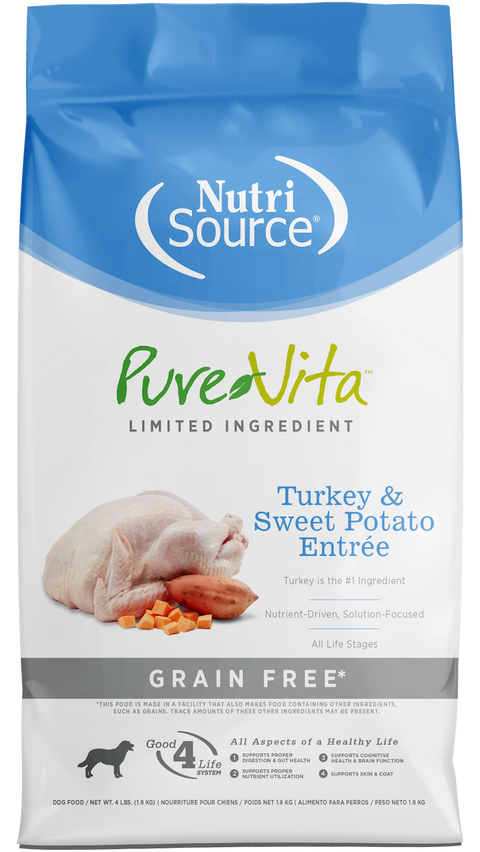 Pure Vita LID GF Turkey & Sweet Potato Entree 4lb