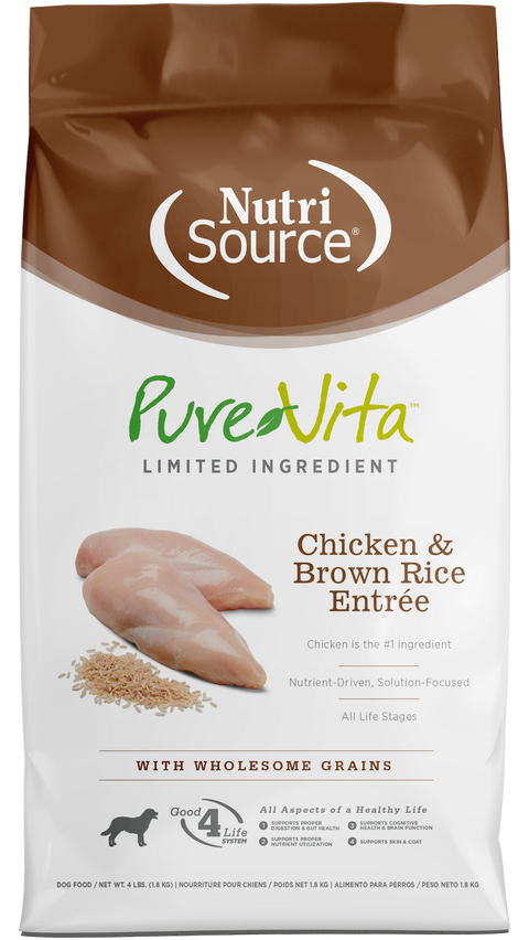 Pure Vita LID Chicken and Brown Rice Entree 4lb