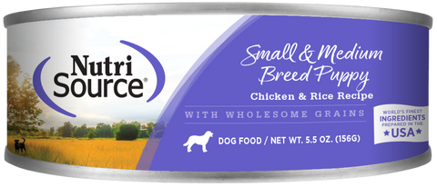 NutriSource Sm/Med Puppy Chicken & Rice Wet Dog Food 5.5oz