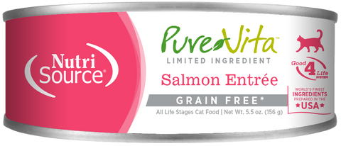 Pure Vita Grain Free Salmon Entree Wet Cat Food 5.5oz