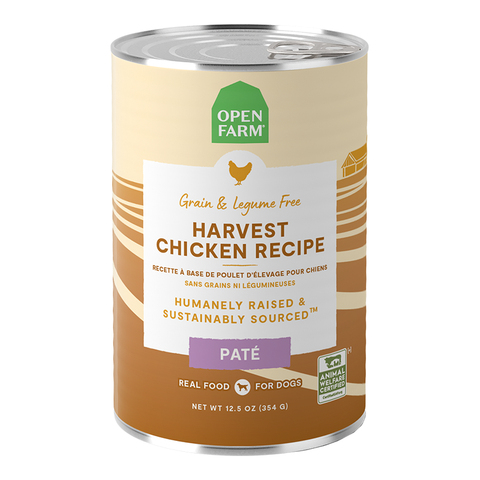 Open Farm Wet Can Dog Food Harvest Chicken GF 12.5oz