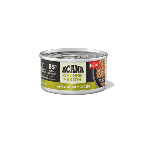 ACANA Lamb & Kidney Recipe Grain-Free Chunks in Broth Wet Canned Cat Food 3oz