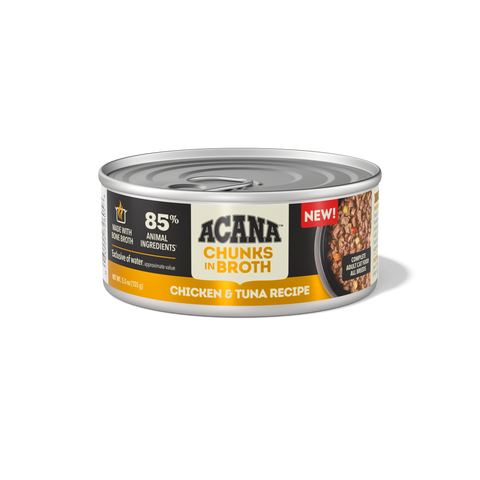 ACANA Chicken & Tuna Recipe Grain-Free Chunks in Broth Wet Canned Cat Food 3oz