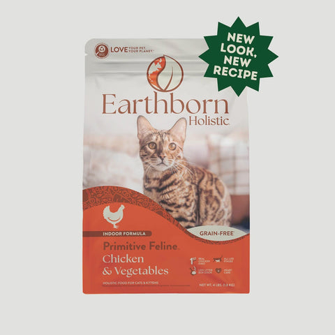 Earthborn Holistic Primitive Feline Chicken & Vegetables Grain-Free Dry Cat Food 4lb