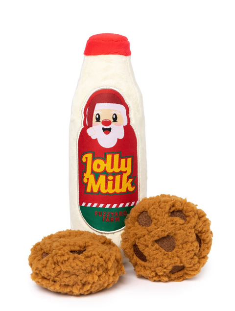 FuzzYard Jolly Milk & Cookies Plush Dog Toy 3PK