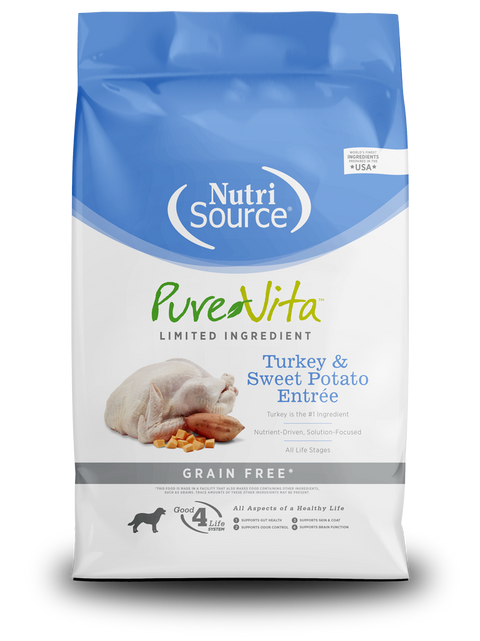 Pure Vita LID GF Turkey & Sweet Potato Entree 25lb