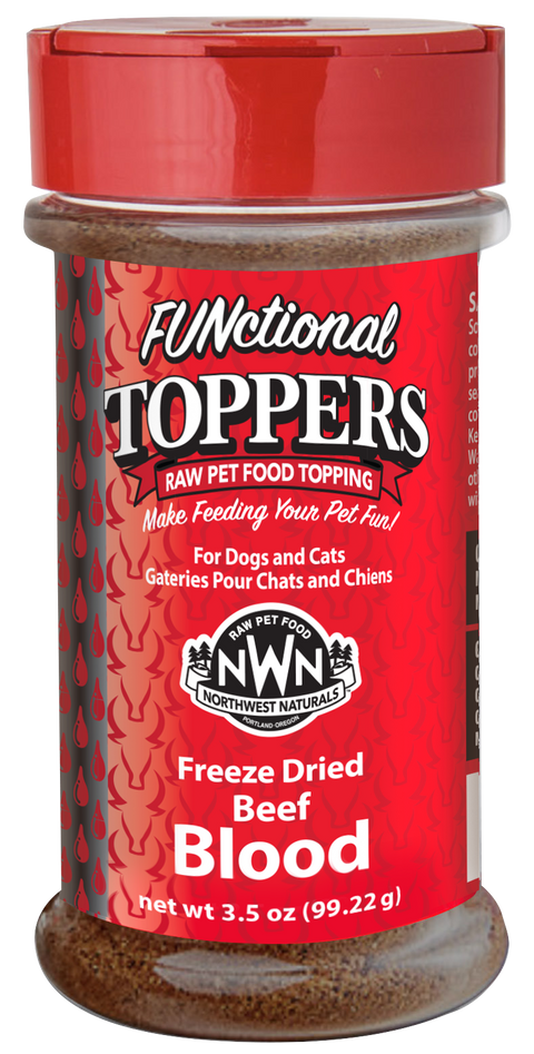 Northwest Naturals FUNcational Freeze-Dried Toppers Beef Blood 3.5oz