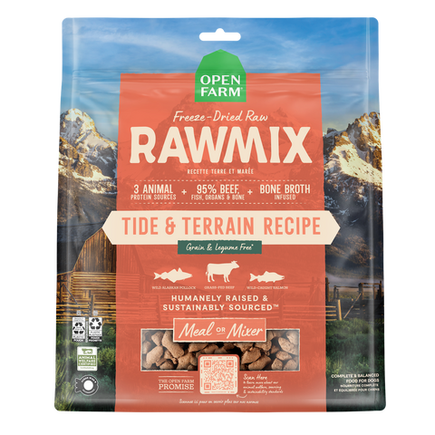 Open Farm RawMix Tide & Terrain Freeze Dried Raw Morsels Dog Food 13.5oz