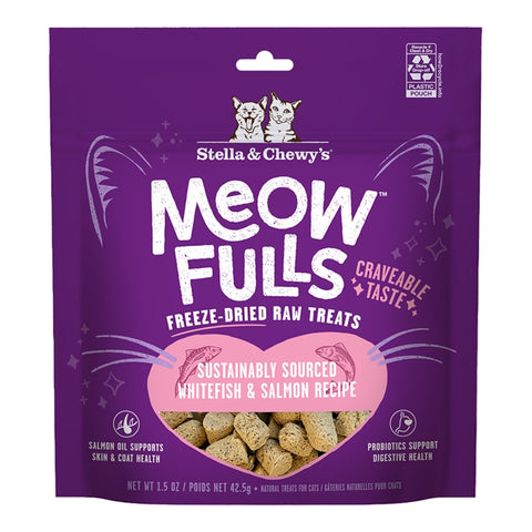 Stella & Chewy's Meowfulls Whitefish 7 Salmon Cat Treats 1.5oz