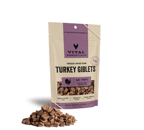 Vital Essentials Freeze Dried Treats Turkey Giblets 2oz