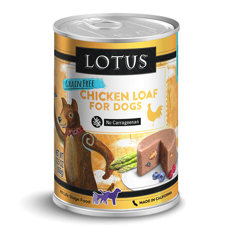 Lotus Grain Free Chicken Loaf Wet Dog Food 12.5oz Brookside