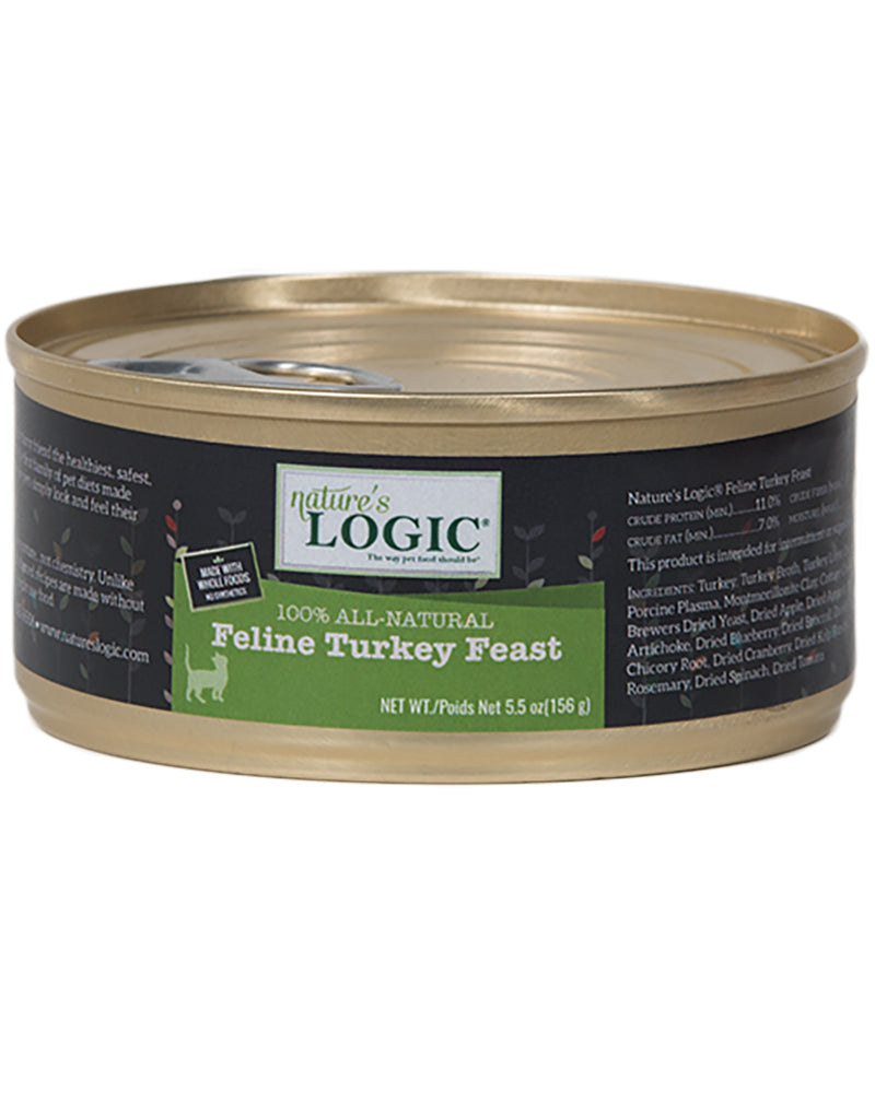 Nature s Logic Feline Turkey Feast Wet Cat Food 5.5 oz Brookside