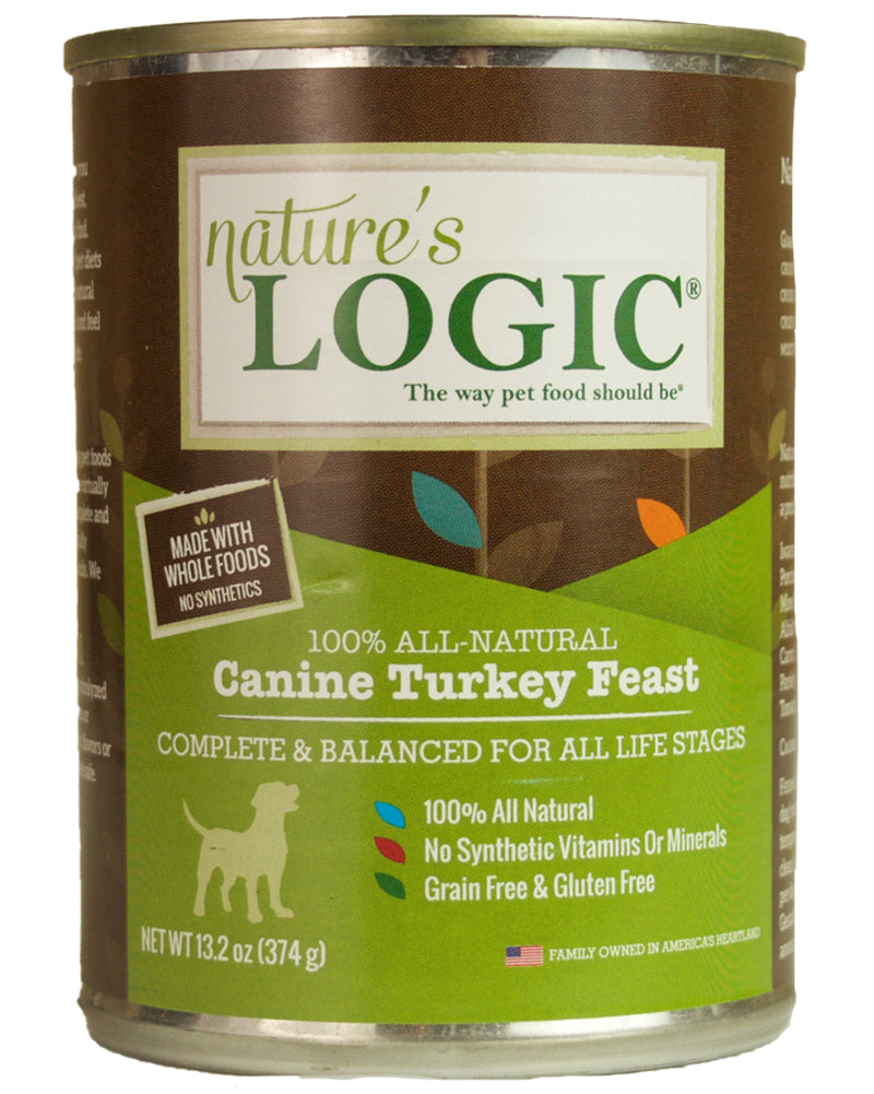 Nature’s Logic Turkey Feast Wet Dog Food 13.2 oz – Brookside Barkery & Bath