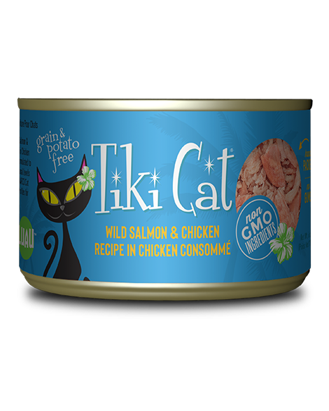 Tiki Cat Napili Luau Wild Salmon & Chicken in Chicken Consomme 6oz